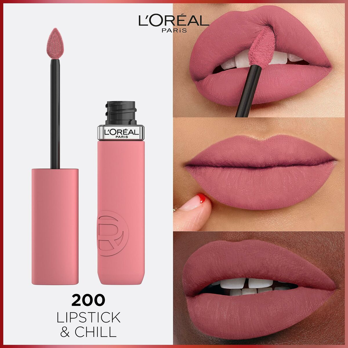Lipgloss L'Oreal Infaillible Matte Resistance Lipstick & Chill Nº 200