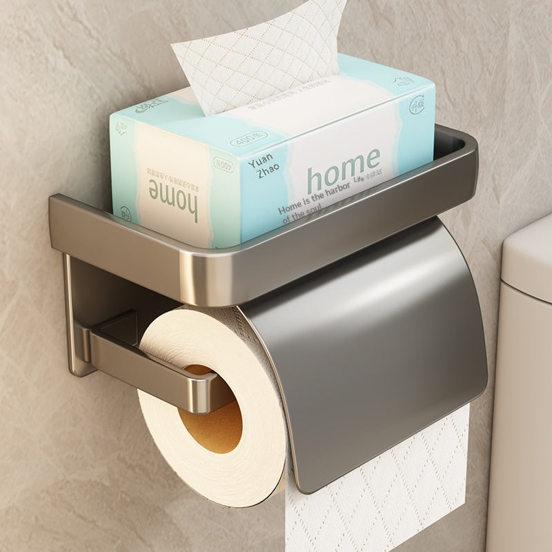 Wandmontierter WC-Papierhalter aus Aluminium
