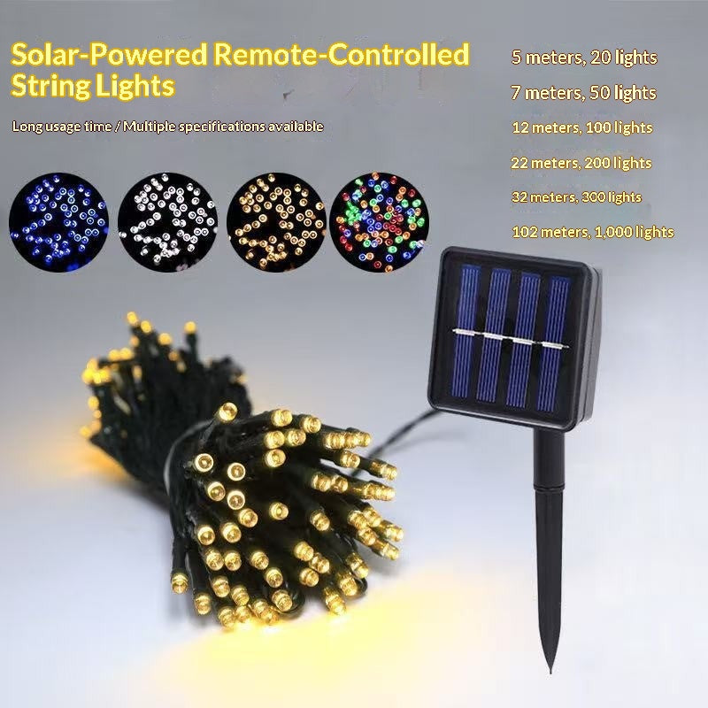 Solarbetriebene Gartenlichtkette 12 m – 100 Lichter – Bild 5 | LuxeStyle