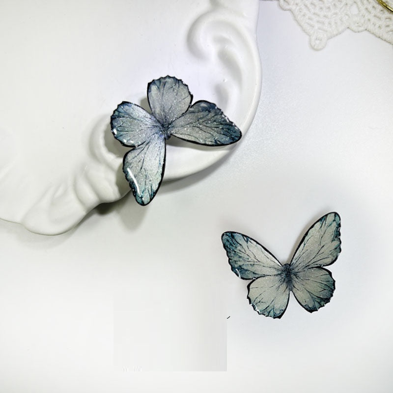 Retro Eisgrau-blau Schmetterling Haarclip – Bild 11 | LuxeStyle