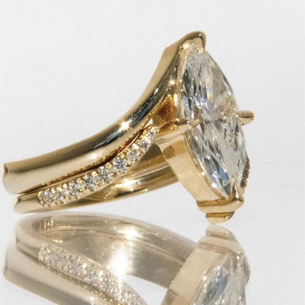 S925 Silber Moissanit Ring für Damen