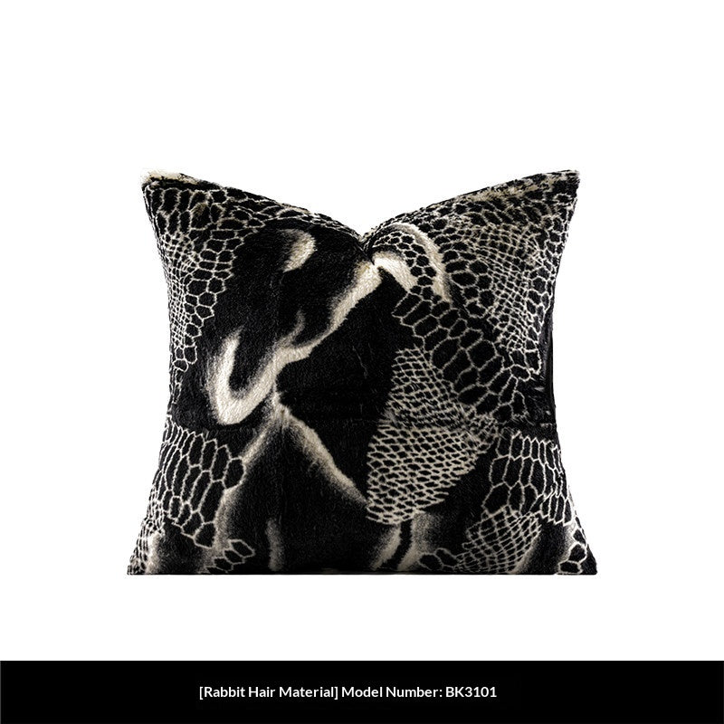 Sofa Kissenbezug mit Kaninchenfell-Imitat | LuxeStyle