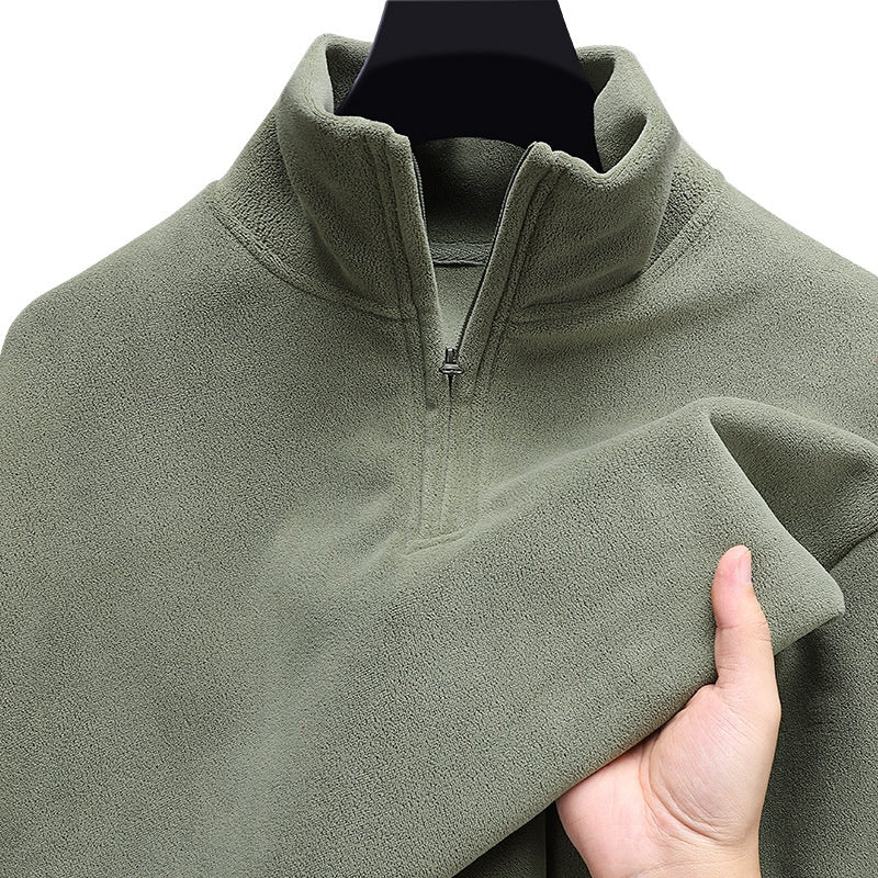 Herren Fleece-Pullover mit Stehkragen