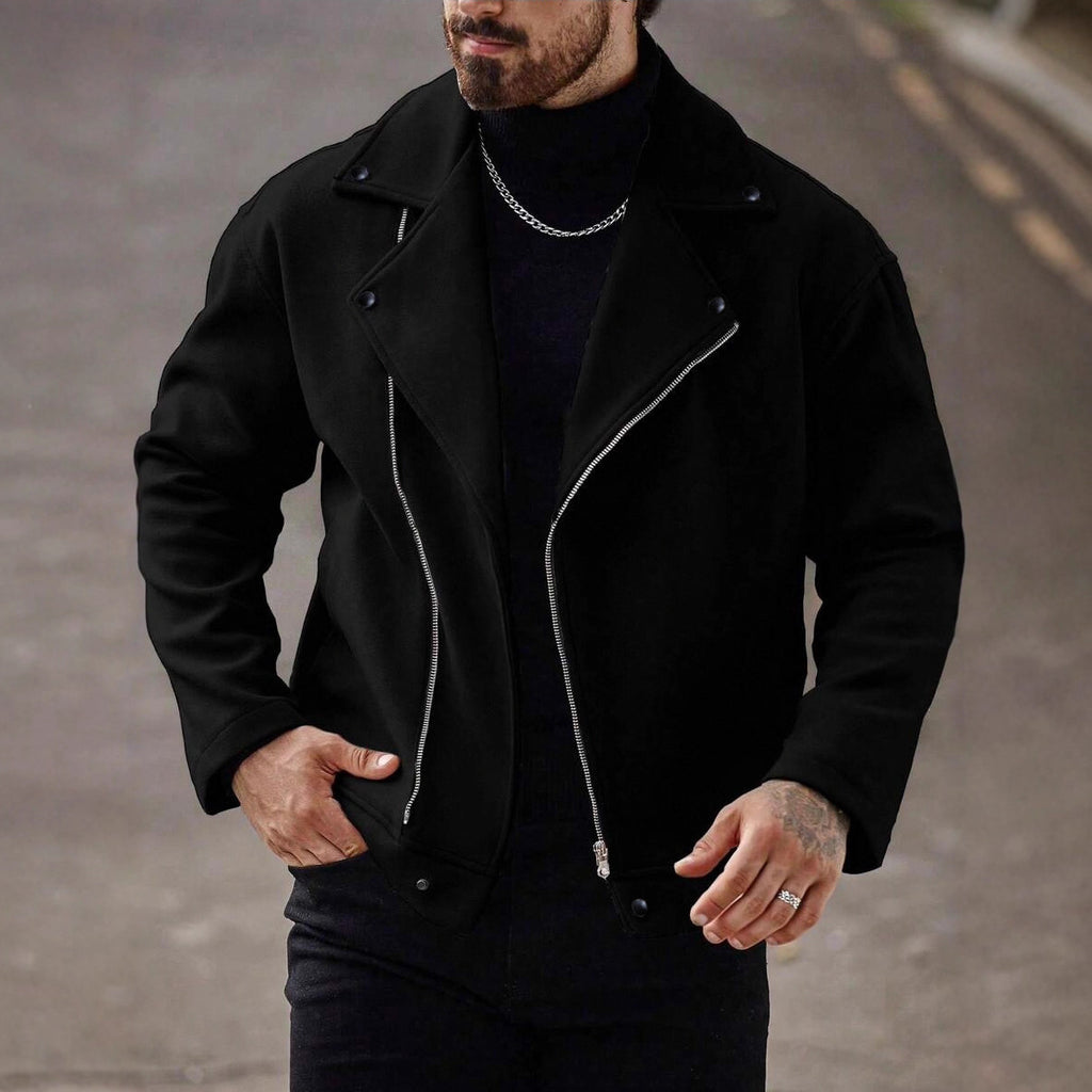 Herren Wollmantel Loose Fit