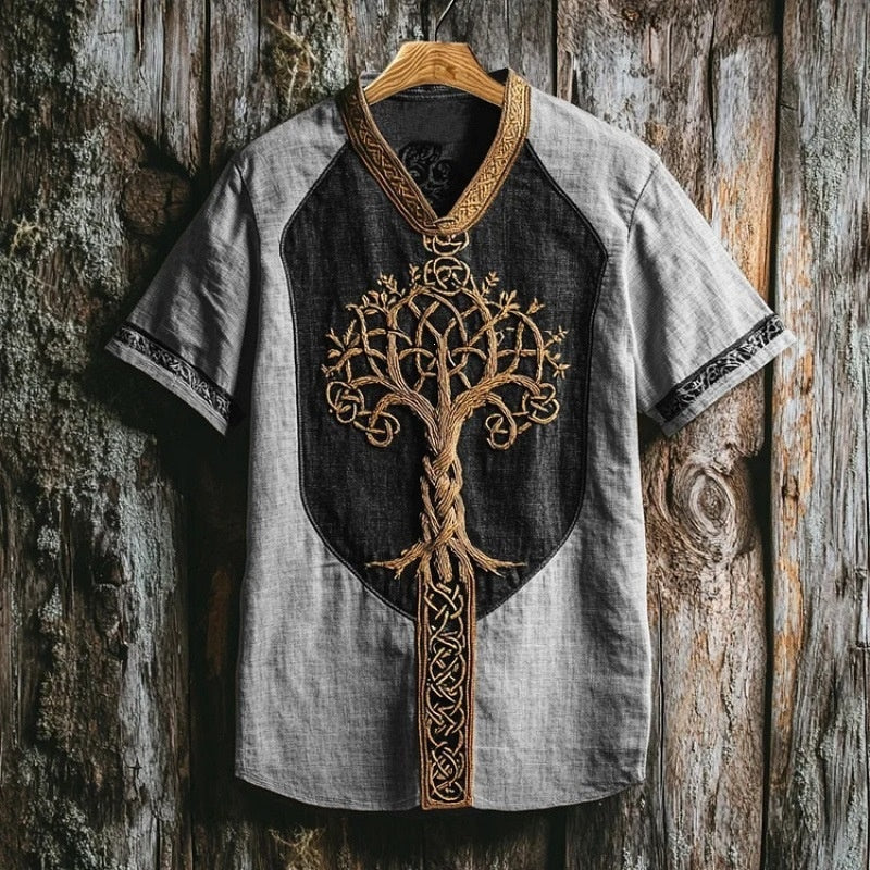 Leinen-Shirt für Herren mit kurzen Ärmeln – Bild 2 | LuxeStyle