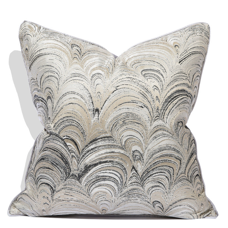 Luxuriöser Jacquard Kissenbezug mit Streifen