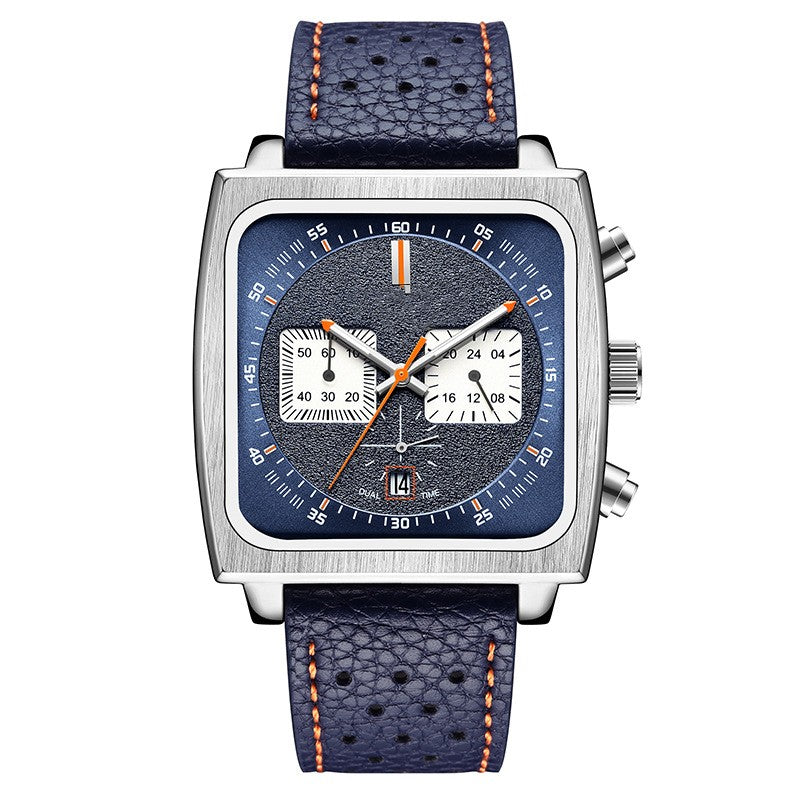 Business Herrenuhr, quadratisch, Multifunktion | LuxeStyle