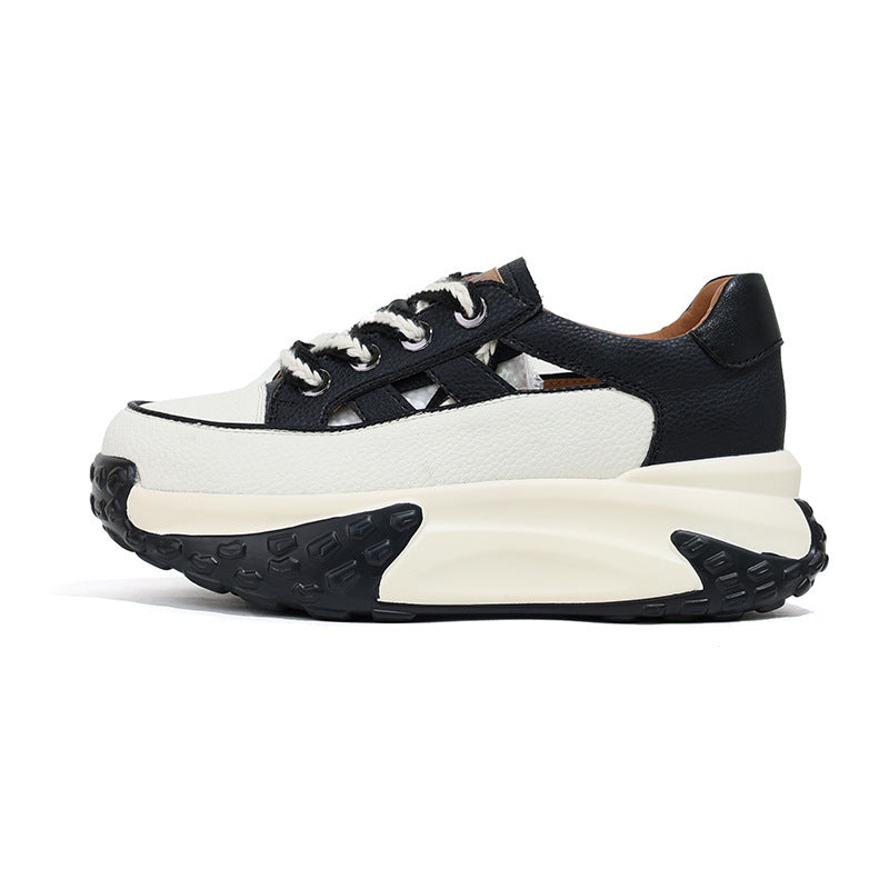 Retro Sneaker mit dicker Sohle
