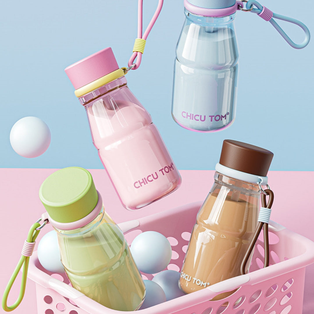 Trinkflasche mit Strohhalm und Henkel – Bild 5 | LuxeStyle