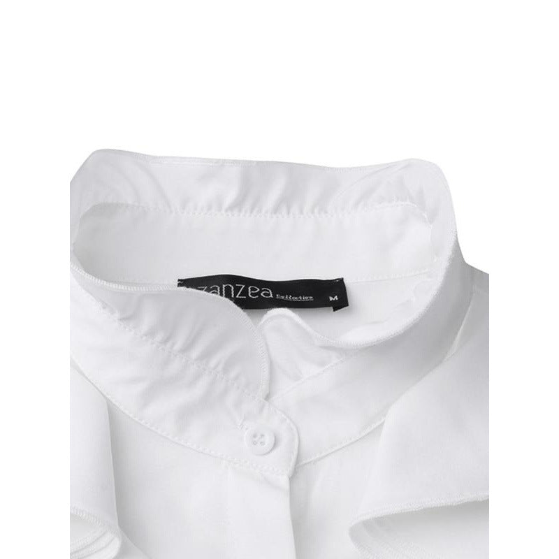 Damen Rüschen-Shirt mit Knöpfen – Bild 5 | LuxeStyle