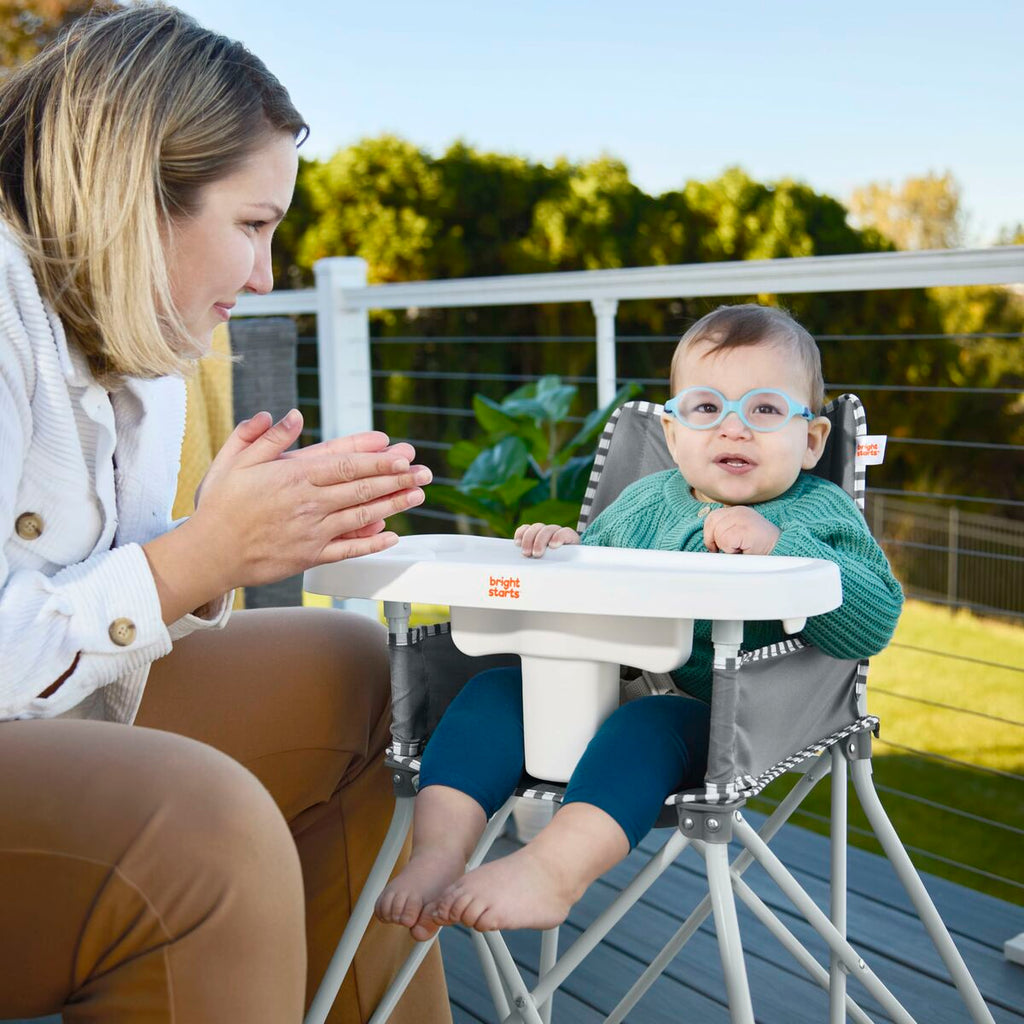Hochstuhl Bright Starts Pop N Dine Grau