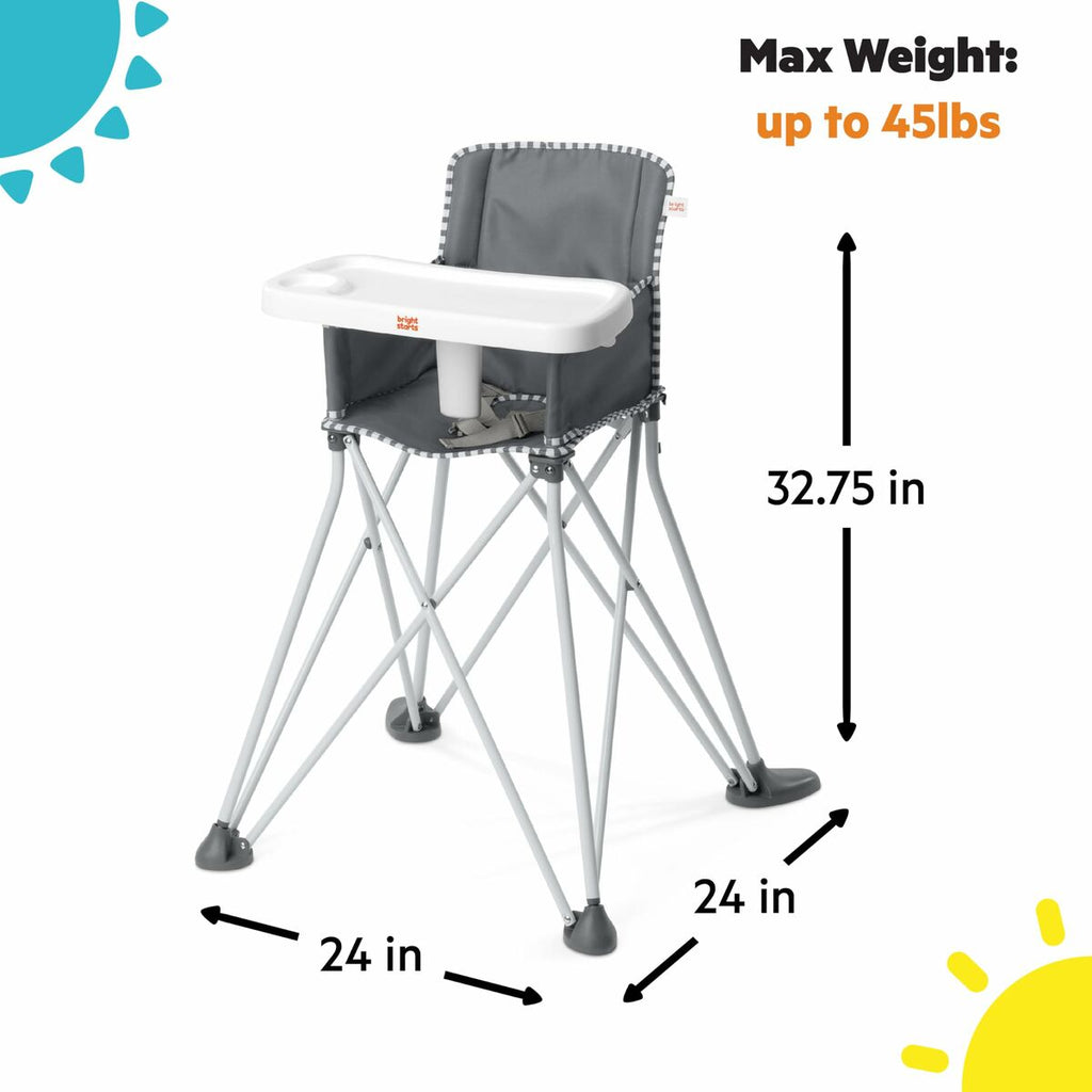 Hochstuhl Bright Starts Pop N Dine Grau
