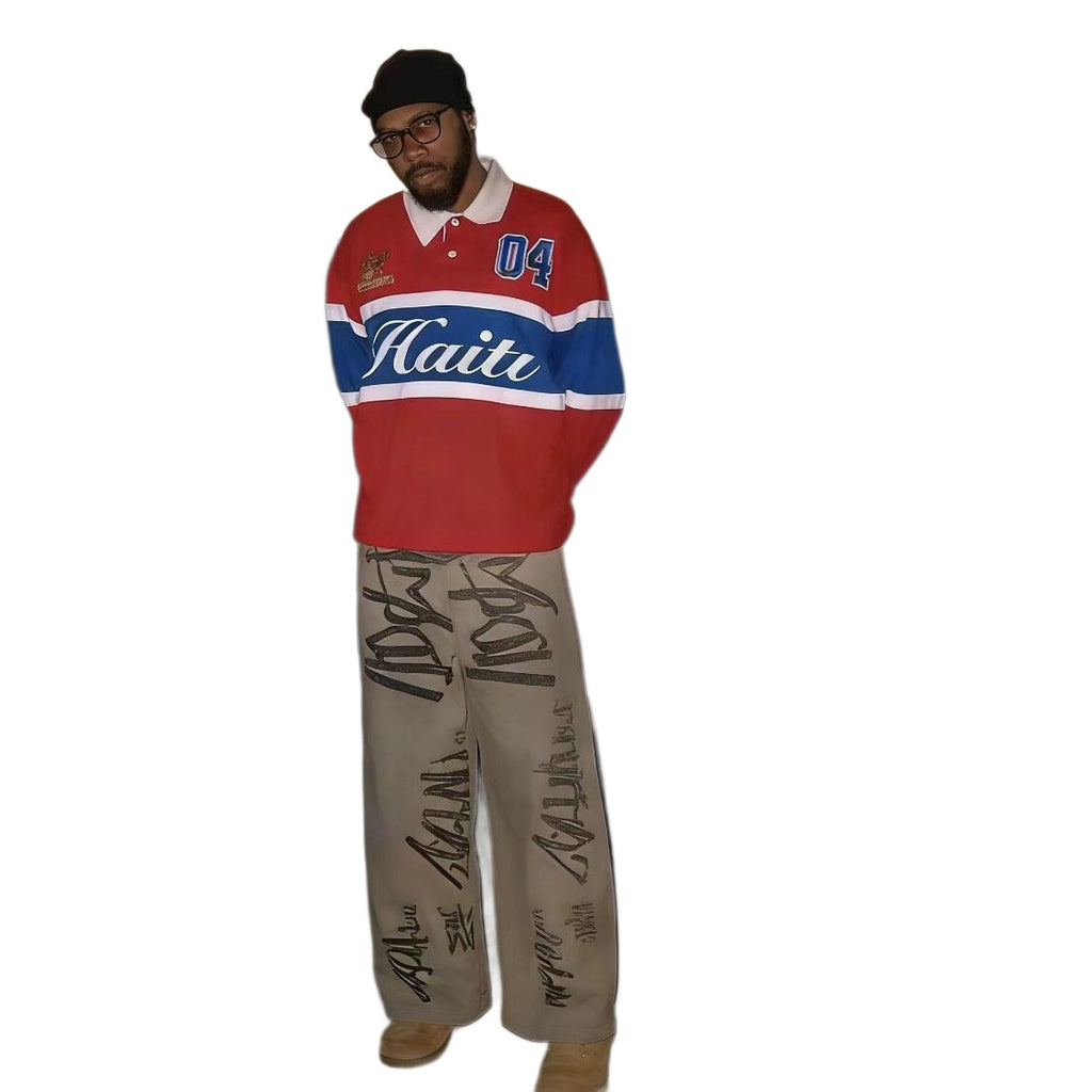 Retro-T-Shirt mit Stickerei