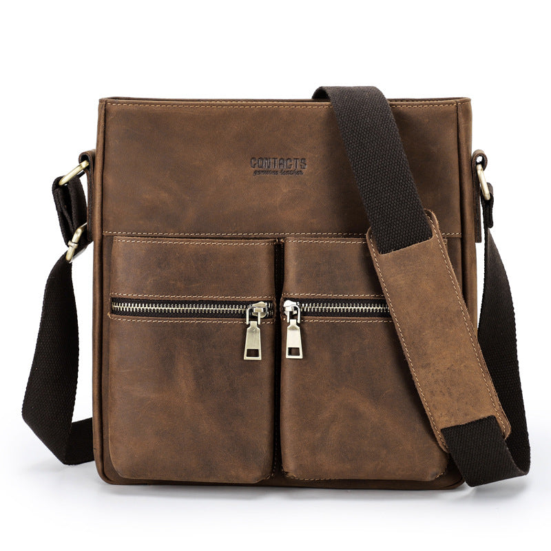 Retro Wildpferd-Leder Umhängetasche – Bild 6 | LuxeStyle