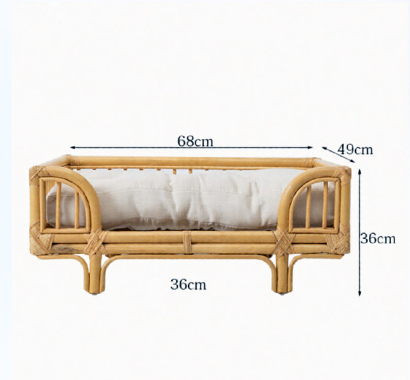Natürlicher Rattan-Hundebett