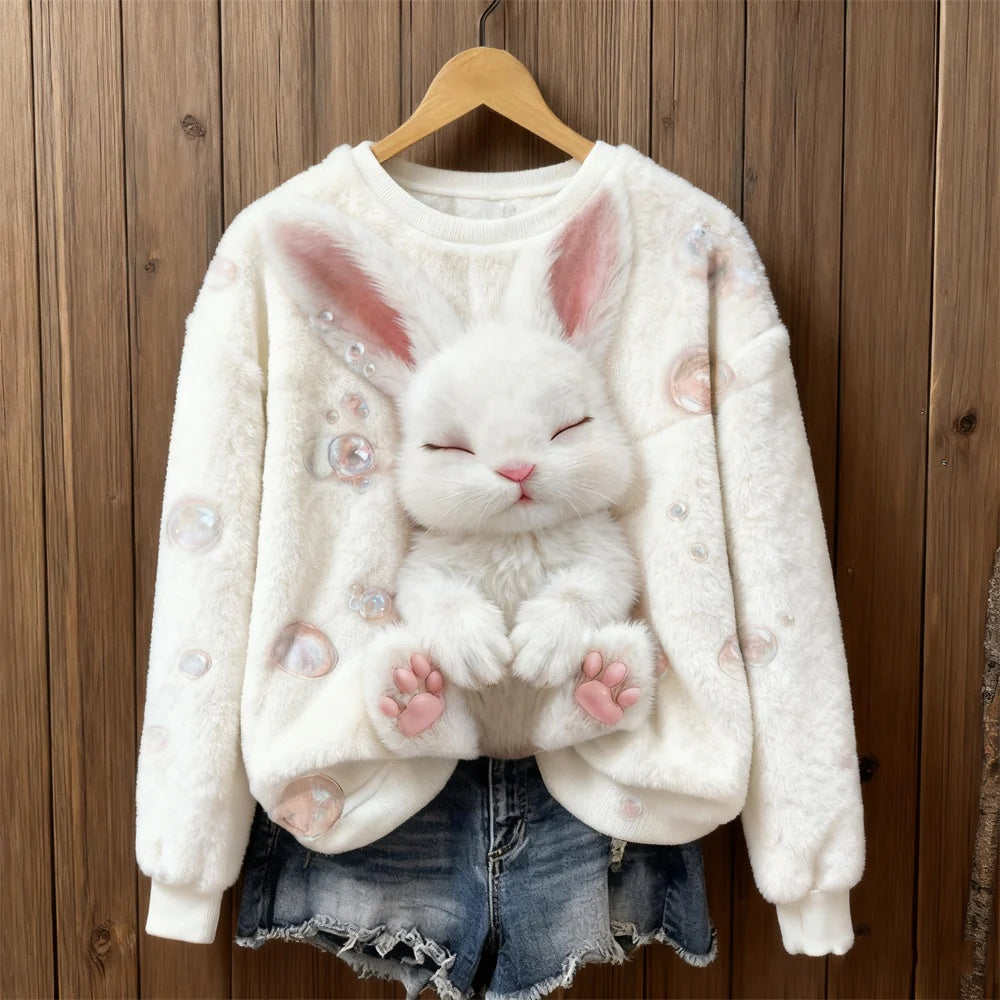 Damen-Weihnachtsdruck-Flanell-Hoodie