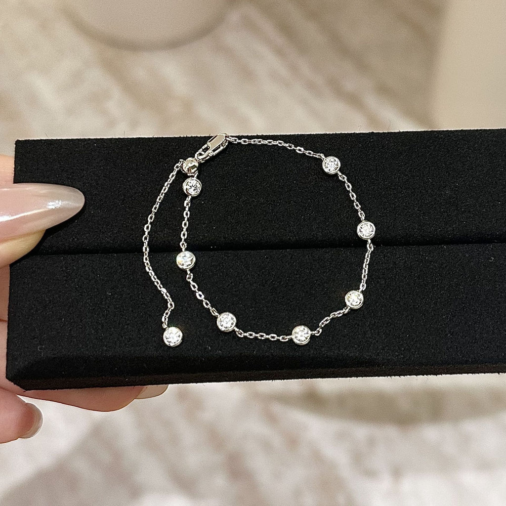 S925 Silberarmband mit Blasen-Design – Bild 5 | LuxeStyle