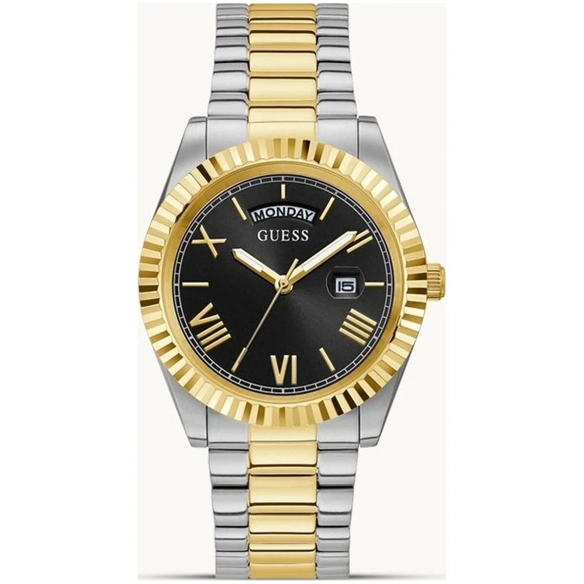 Guess Herrenuhr Gold Silber