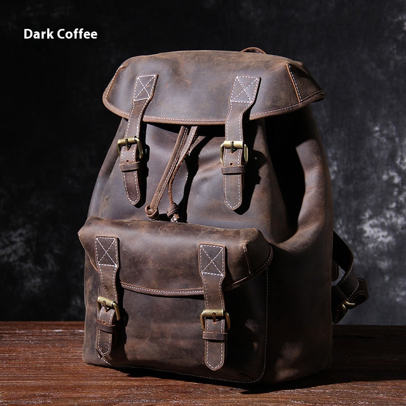 Retro Lederrucksack für Herren (20-35L) – Bild 2 | LuxeStyle