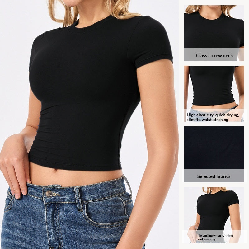 Enganliegendes, schnelltrocknendes Kurzarm-Shirt