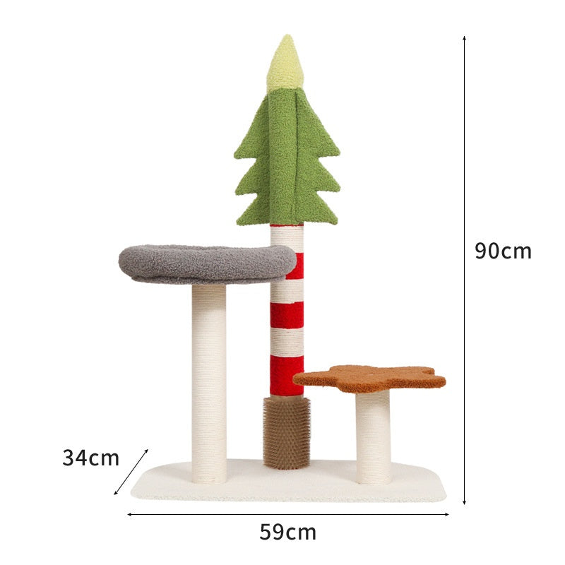 Weihnachtsbaum Katzen-Kratzbaum mit Sisal