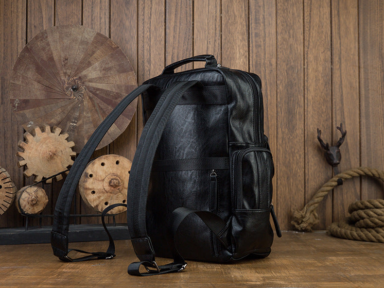 Grosser Rindsleder-Rucksack für Herren – Bild 15 | LuxeStyle