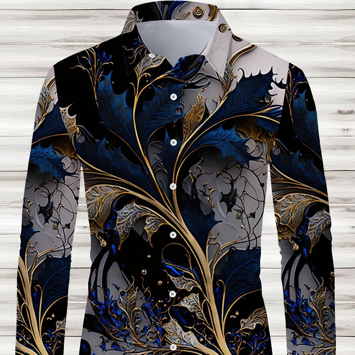 Langarmshirt mit 3D-Print für Herren – Bild 2 | LuxeStyle
