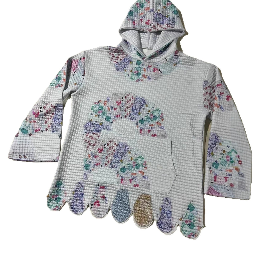 Damen Karo-Print-Hoodie