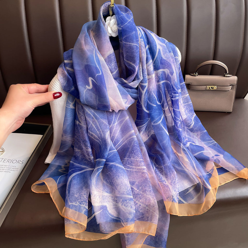 Seidenschal mit Druck und UV-Schutz – Bild 7 | LuxeStyle
