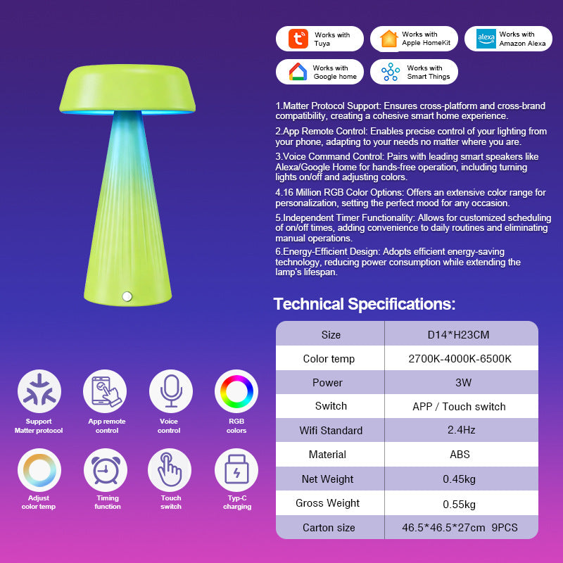 Smart Lamp mit RGB- und Warmlicht – Bild 4 | LuxeStyle
