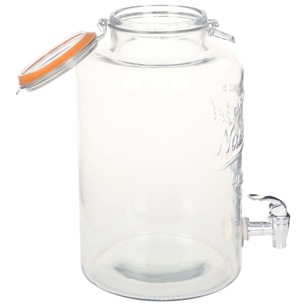 XXL Wasserspender mit Zapfhahn, 8 L Glas