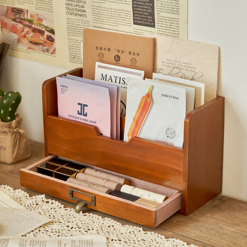 Holz-Desktop-Organizer