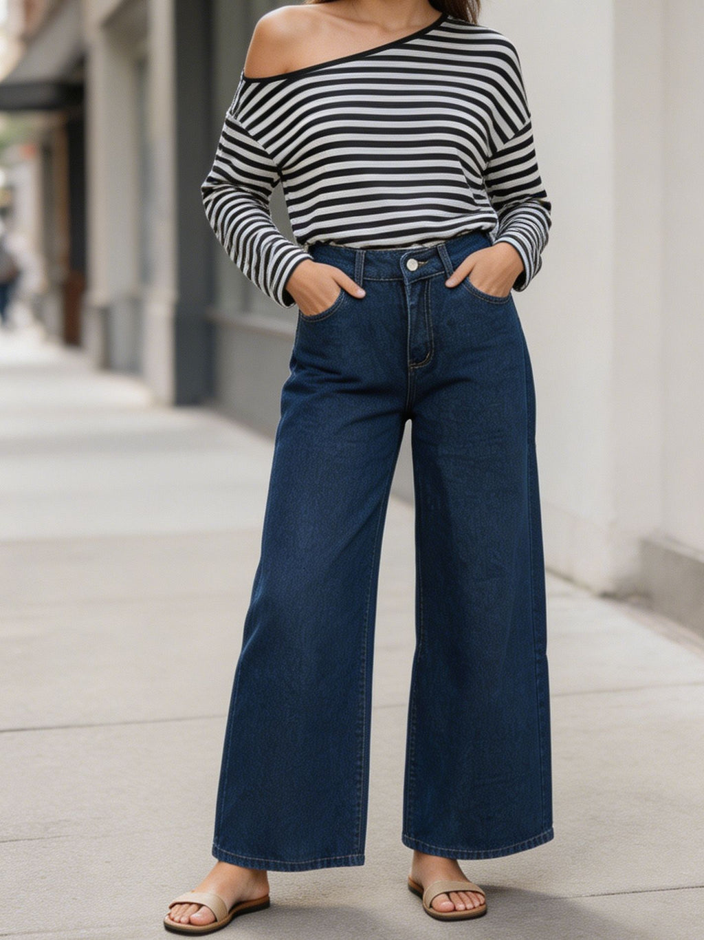 Retro Straight-Leg Jeans für Damen
