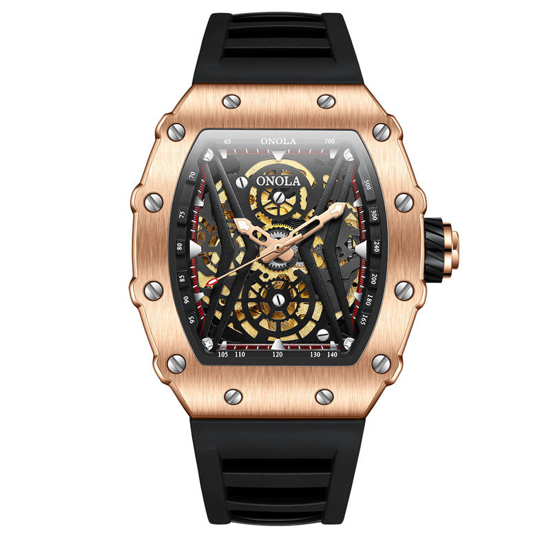 Sportliche Automatikuhr mit Silikonarmband – Bild 9 | LuxeStyle