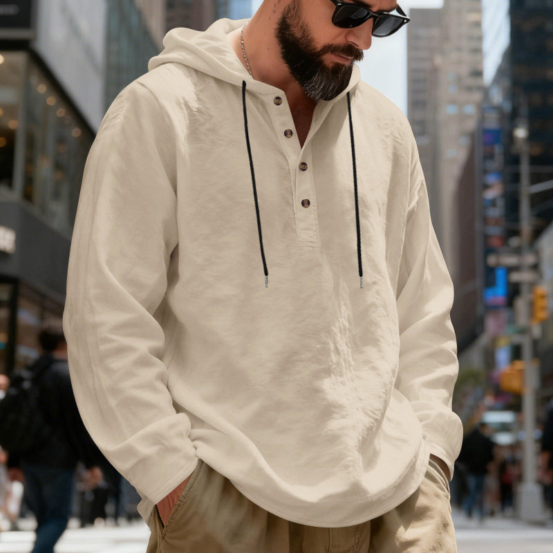 Leinen Hoodie für Herren – Bild 6 | LuxeStyle
