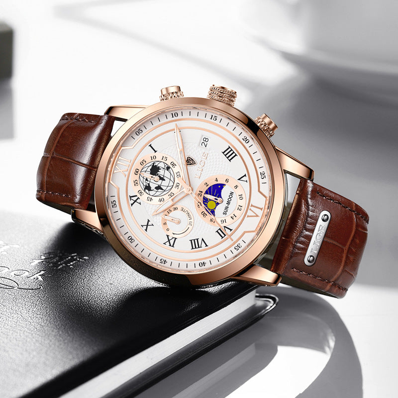 Herrenuhr mit Mondphase