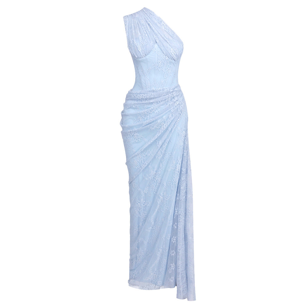Elegantes blaues Etuikleid