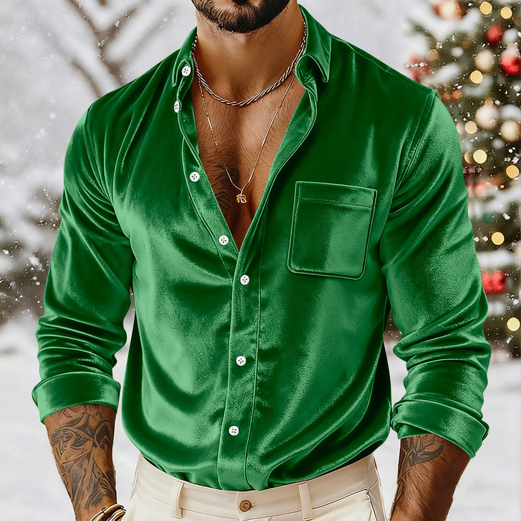 Samt-Hemd für Herren – Bild 11 | LuxeStyle