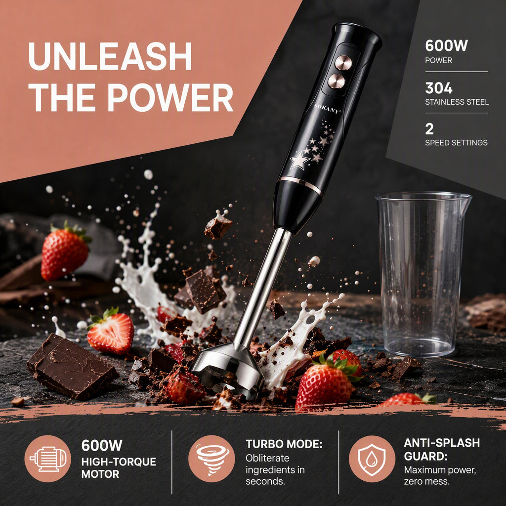 Elektrischer Stabmixer mit Mixbecher – Bild 3 | LuxeStyle