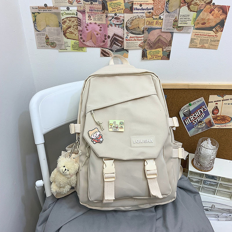 Grosser Nylon-Rucksack für Schule – Bild 6 | LuxeStyle
