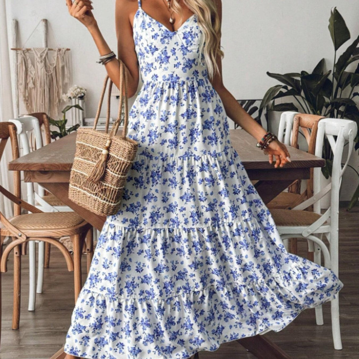 Sommerliches A-Linien-Kleid mit Rückenausschnitt – Bild 2 | LuxeStyle