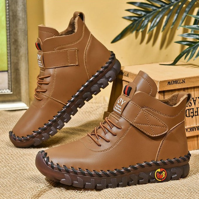 Bequeme Baumwoll-Boots mit Klettverschluss