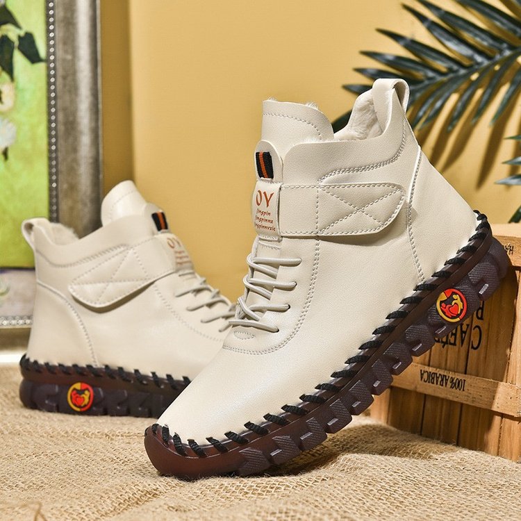 Bequeme Baumwoll-Boots mit Klettverschluss