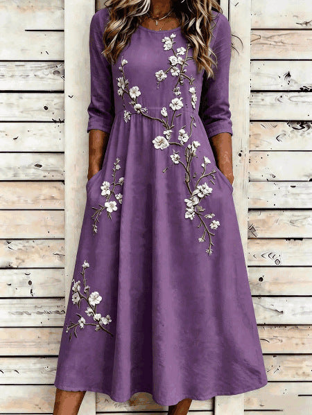 3/4-Arm Langarmkleid mit Taschen – Bild 2 | LuxeStyle
