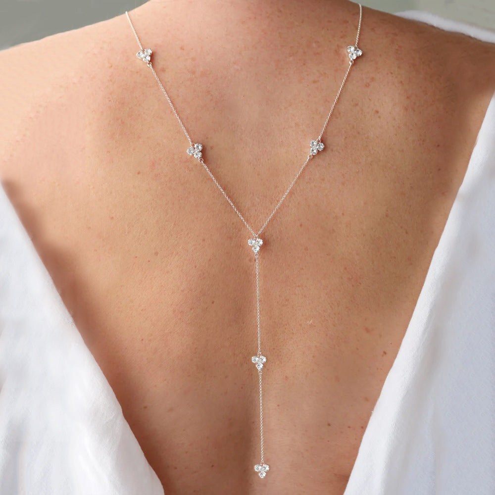 Rhinestone Rücken-Kette für Hochzeiten