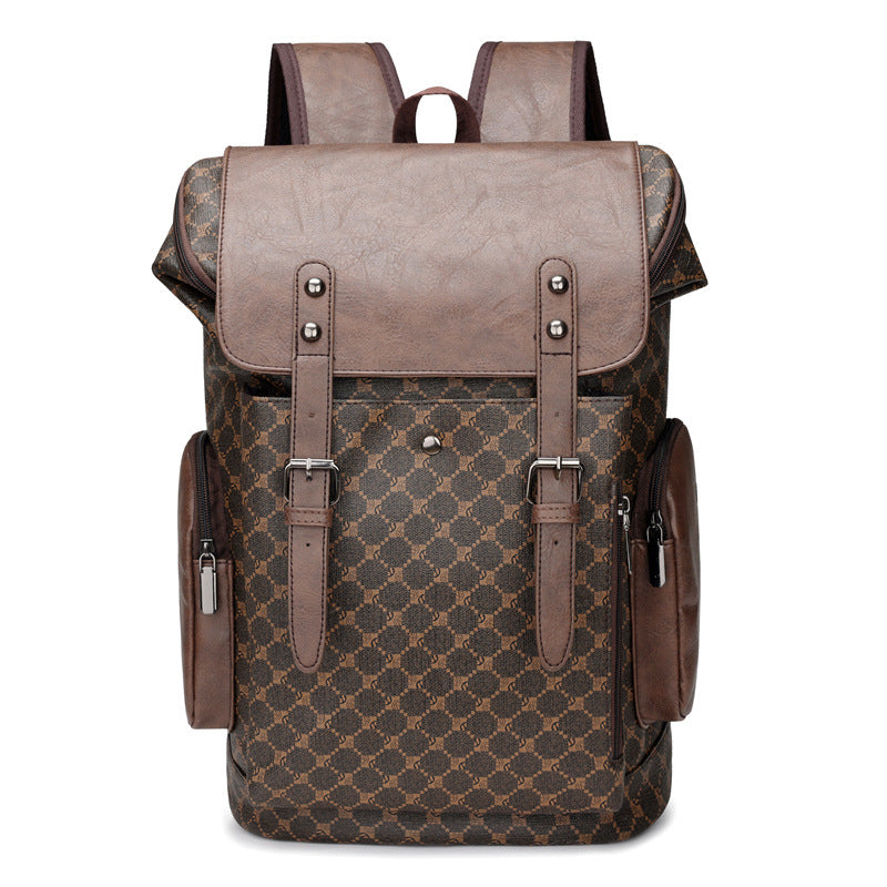 Trendiger Leder-Rucksack mit grossem Volumen | LuxeStyle