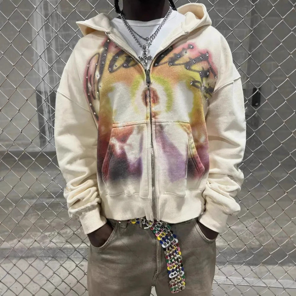 Hoodie mit Letter-Graffiti-Print – Ansicht 6