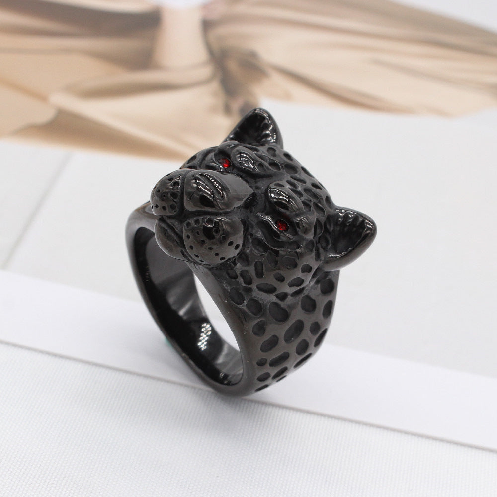 Titanstahl-Ring mit Leopardenmuster – Bild 4 | LuxeStyle