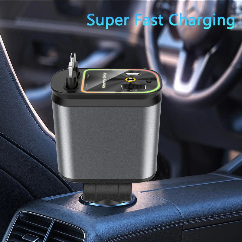 4-in-1 Auto-Ladegerät mit Sternenhimmel-Ambiente