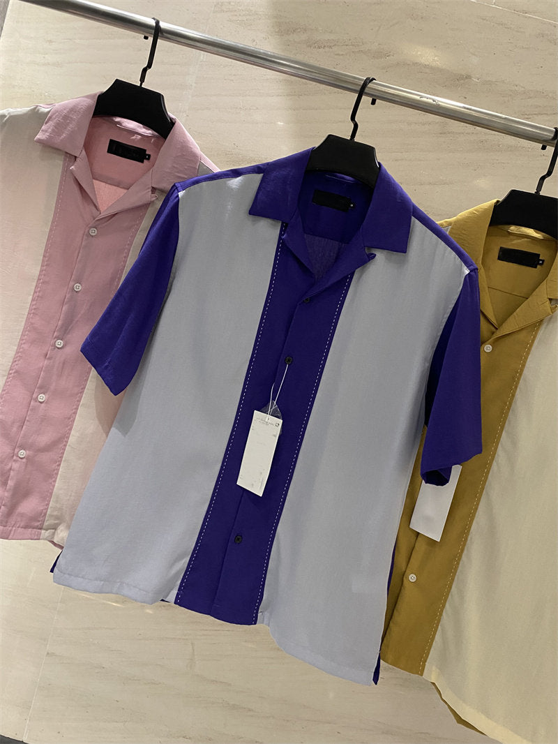Loose Hemd Kurzarm mit Revers für Herren – Ansicht 4
